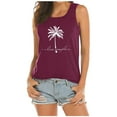 thumbnail image 4 of XIYON Womens Summer Tops Sleeveless Printed Shirts Summer Tops Loose Fit Running Athletic Shirts For Summer Going Out Streetwear, 4 of 4