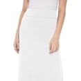 thumbnail image 5 of Women's Maxi Length High Waist Foldable Waistband Solid Skirt, 5 of 6