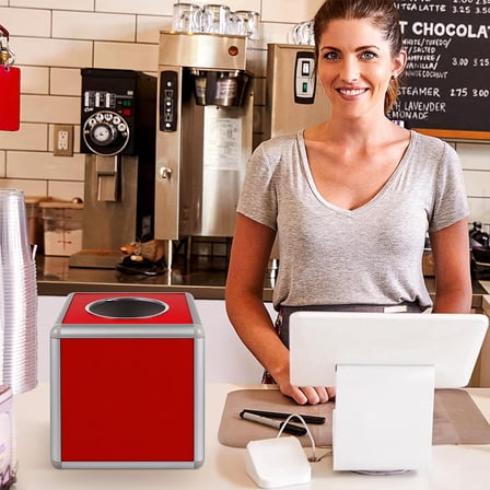 TOYMYTOY Premium Red Raffle Box Large Capacity for Celebrations and Fundraising