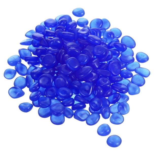Uxcell 200 Paquete Rocas Brillantes 0.51''-0.67'' Piedras Brillantes Decorativas en la Oscuridad Decoración DIY Piedras Luminiscentes Azul Oscuro