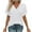 White, variant on Ladies Tops Plus Size Crop Top Bat Wing Sleeve Shirt V Neck Work Blouses (White L)