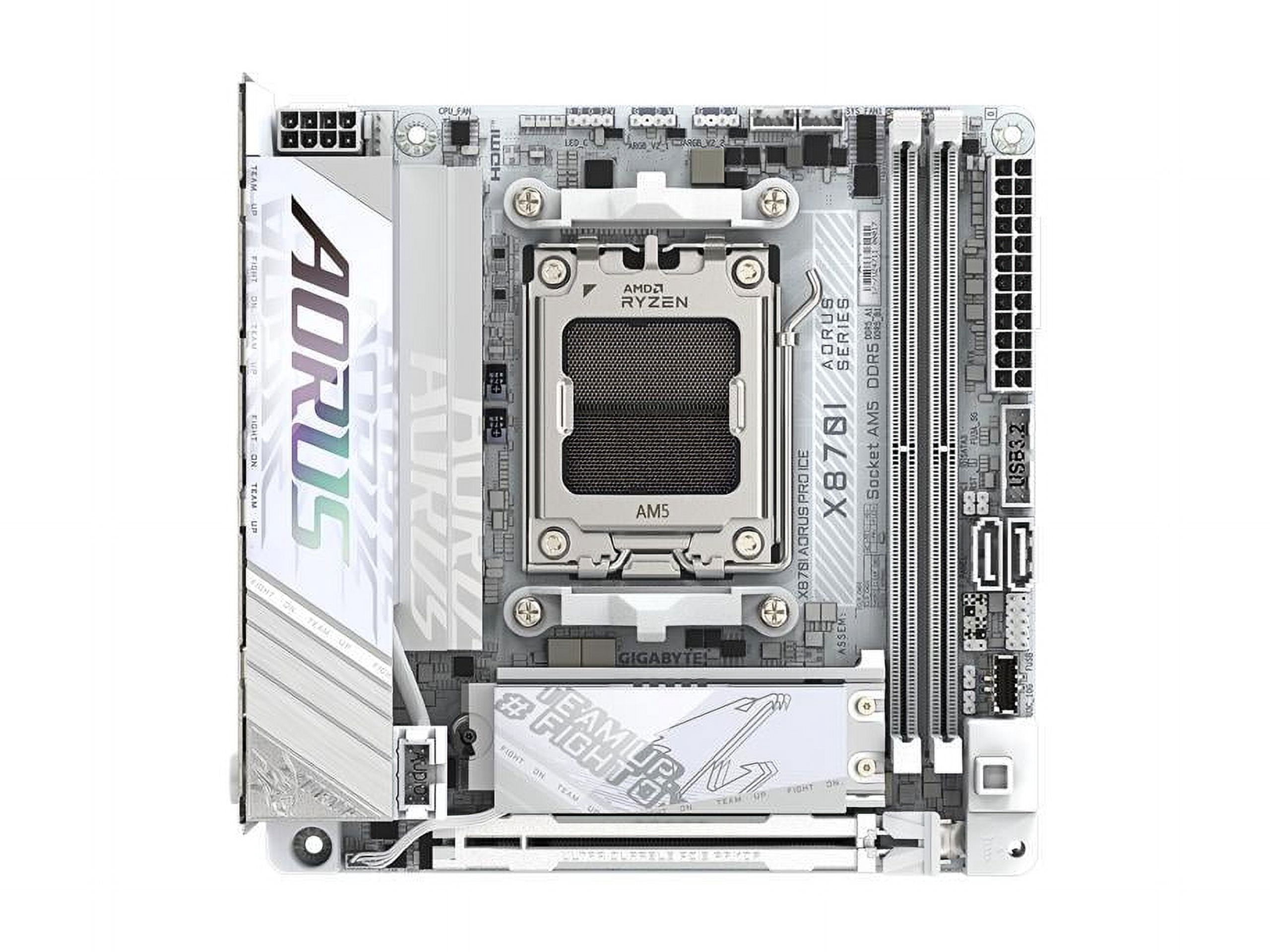 Aorus Ultra Durable X870I AORUS PRO ICE Gaming Desktop Motherboard - AMD X870 Chipset - Socket AM5 - Mini ITX (x870iaorusproice)