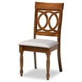 thumbnail image 2 of Baxton Studio Lucie Modern and Contemporary Grey Fabric Upholstered and Walnut Brown Finished Wood 4-Piece Dining Chair, 2 of 7
