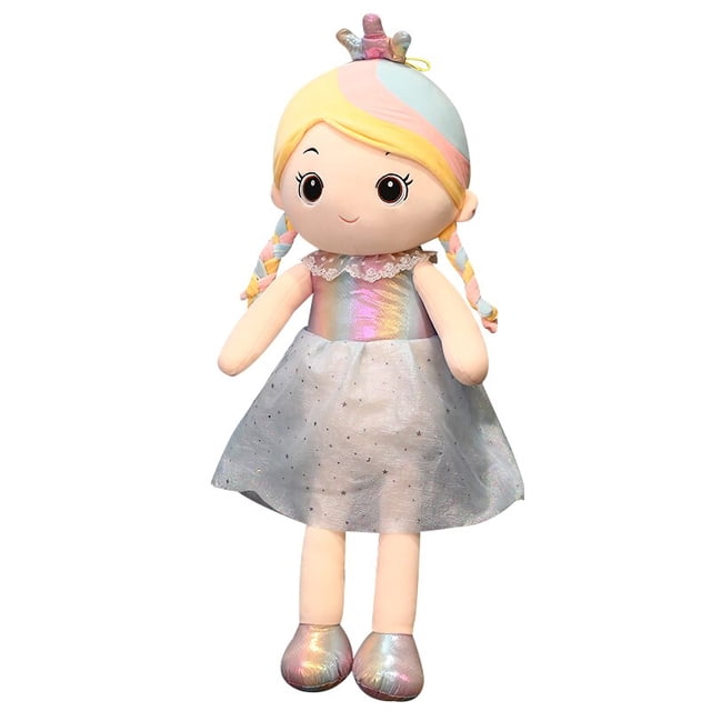 35/50/70/90cm Real Life Plush Rainbow Princess Toys Room Decor High Quality Stuffed Dolls Kids Children Baby Birthday GiftBlue90cm Deng Xun unisex