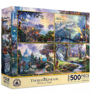Disney Walt Disney World 50th Four Parks By Night 4 x 500 Pieces Puzzle ...