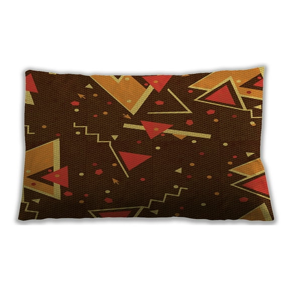 Ahgly Company Patterned Outdoor Rectangular Maroon Red Lumbar Throw Pillow, 13 inch by 19 inch