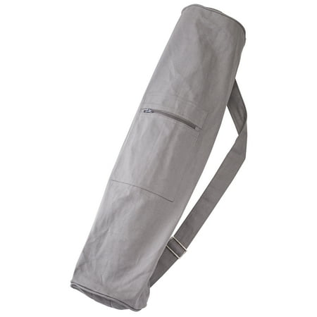 Cotton Mat Bag - Sol Living Lightweight Organic Cotton Yoga Mat Carrier Eco-Friendly Yoga Mat Zipper Bag Grey