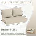 thumbnail image 4 of Pakunoda Outdoor Loveseat Cushion Set 46 x 26 Inch, Water Repellent, Fade Resistant, Patio Loveseat Replacement Cushions for Couch Bench and Swing, Cream, 4 of 6