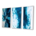 thumbnail image 3 of Designart "Blue Onyx Marble Essence" Abstract Framed Wall Art Set Of 3 - Teal Abstract Frame Gallery Wall Set For Home Decor, 3 of 6
