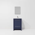 thumbnail image 5 of Lafarre 24" W Navy Blue Vanity, White Quartz Top, Brushed Nickel Faucet Set & 18" Mirror, 5 of 8