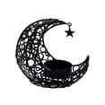 thumbnail image 4 of Homeer Candle Holder Candle Stand Tea Light Stand Candlestick Holder Hollow-out Design Heat Resistant High Stability Reusable Modern Crescent Moon Shaped, 4 of 7