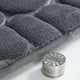 thumbnail image 4 of Granjero Gordo Alfombra de baño de fibra ultrafina súper suave y absorbente, alfombra de baño de felpa antideslizante, Pebble - Azul oscuro, 4 of 5