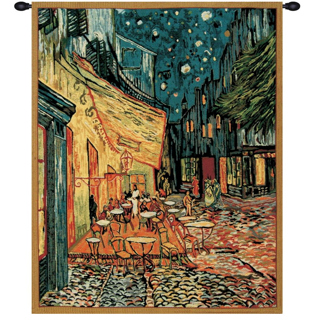 Van Gogh's Terrace Tapestry Wholesale C H 21 x W 18 Wall Tapestry