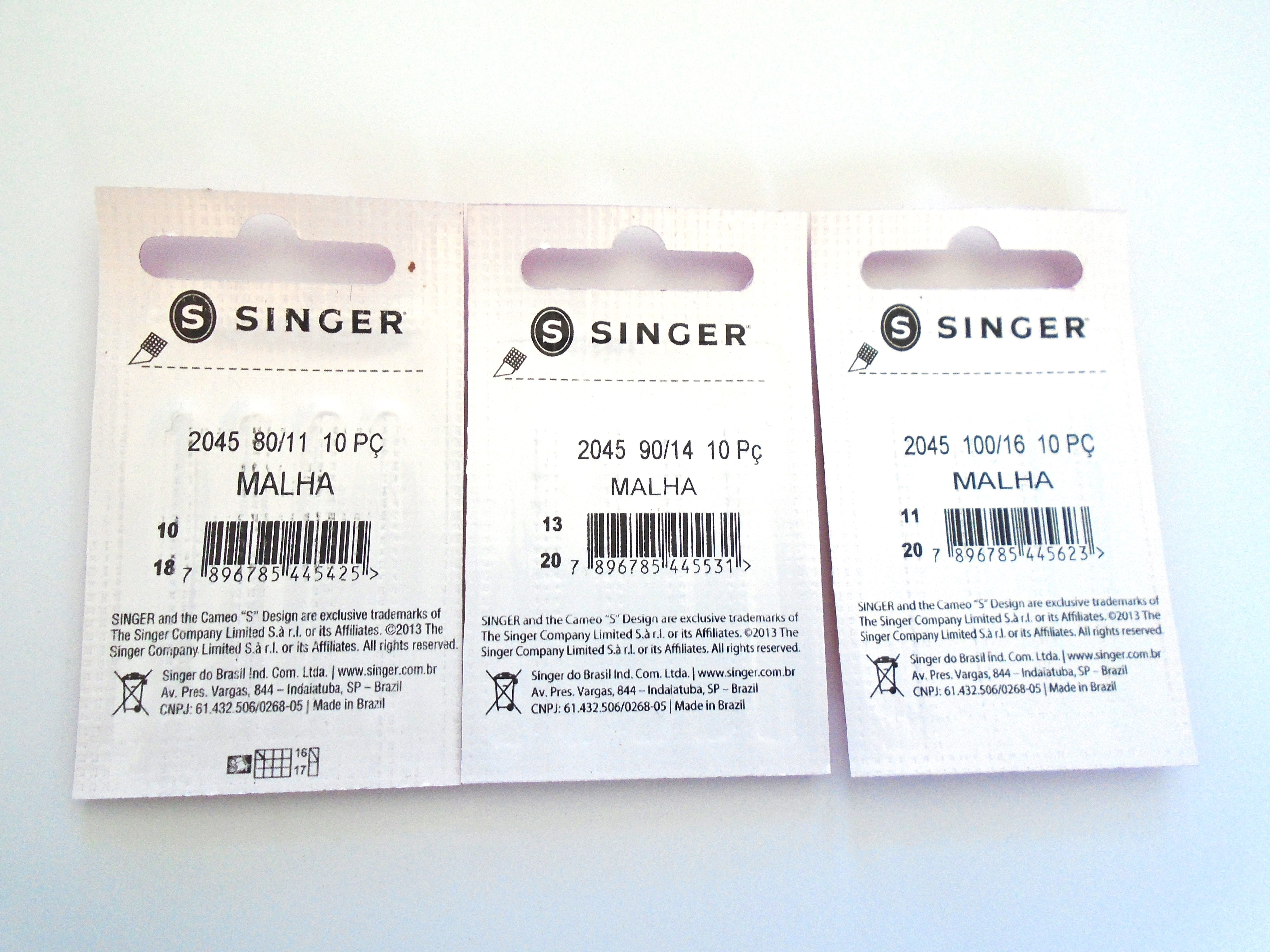 30PCS Singer Yellow Needle 2045 Size 11, 14, 16 For Singer Sewing Machines