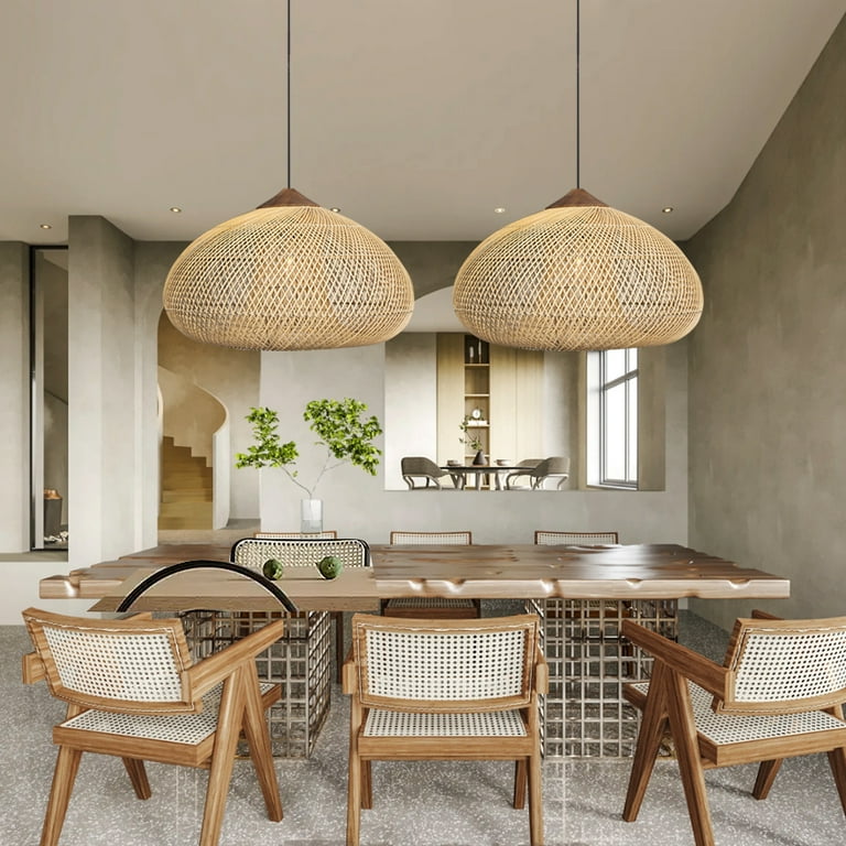 EWTY-170R 和風ライト陶器 Arturesthome Japanese Style Wabi-sabi Style Rattan Pendant
