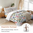 thumbnail image 7 of Abstract Christmas Tree Bedding Duvet Cover Set Queen Size 4 Pieces Pink Blue Green Tree Graffiti Xmas Winter Bedding Set with Zipper Closure,1 Comforter Cover 90x92 Inch 1 Flat Sheet 2 Pillow Cases, 7 of 7