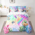 thumbnail image 2 of Erosebridal Cartoon Mermaid Bedding Full Size, Fairy Tale Bed in a Bag Full size, Marine Princess Reversible Bed Set, Ultra Soft Room Decor, 7 Pieces, 2 of 6