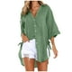 thumbnail image 1 of Vestido camisero largo holgado con botones para mujer - Tops casuales de algodón, cuello en V y manga larga, poliéster, ropa de verano/otoño, 1 of 6