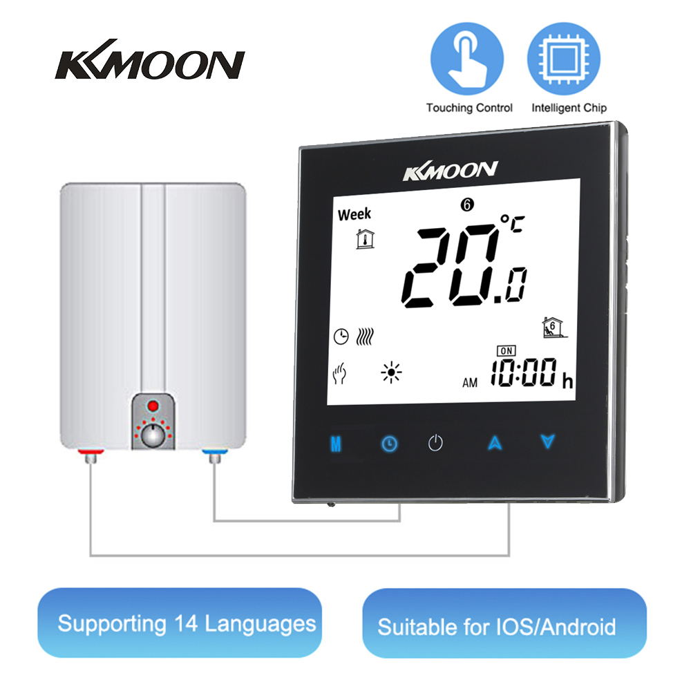 KKmoon Digital Water/Gas Boiler Heating Thermostat Energy Saving AC 95