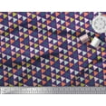 thumbnail image 3 of Soimoi Purple polyester Crepe Fabric Triangle Geometric Fabric Prints By Yard 42 Inch Wide, 3 of 3