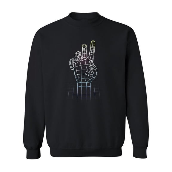 Laser Grid Hand Retro Sweatshirt Women -Image by Shutterstock, Female Large
