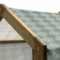 thumbnail image 4 of Floral Pet House, Abstract Damask Inspired Desgin Floral and Ornamental Background, Outdoor & Indoor Portable Dog Kennel with Pillow and Cover, 5 Sizes, Blue and Taupe, by Ambesonne, 4 of 4