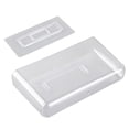 thumbnail image 1 of Storage Bin Desk Organizer, Transparent Space Saving Sturdy Wall Mounted Plastic Back Adhesive Strong Stickiness Desk Storage Holder  For Study, 1 of 8