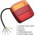 thumbnail image 4 of Luces traseras LED rojas y ámbar, luces para remolque, camión, barco, luces para matrícula, 12 voltios, paquete de 2, 4 of 5