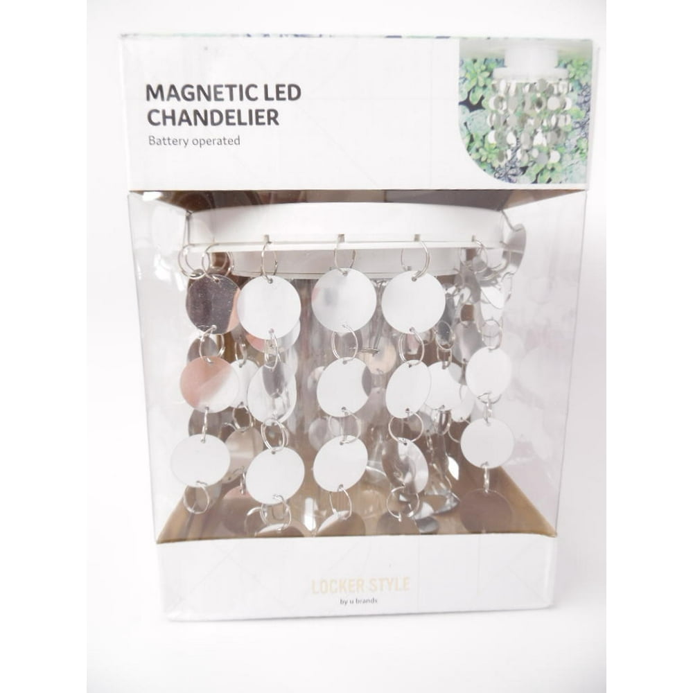 UBrands Locker Style LED Chandelier Silver Battery