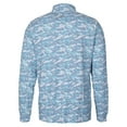thumbnail image 3 of Men's Cutter & Buck Navy Chicago Bears  Traverse Camo Print Stretch Quarter-Zip Top, 3 of 3