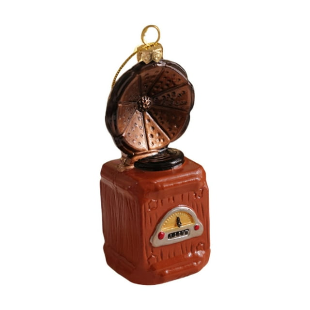 Colgante de árbol de Navidad,Adorno colgante para árbol de Navidad para fiestas,Adorno navideño para decoración de escritorio,Colgante con dije para decoración de árbol de Tocadiscos