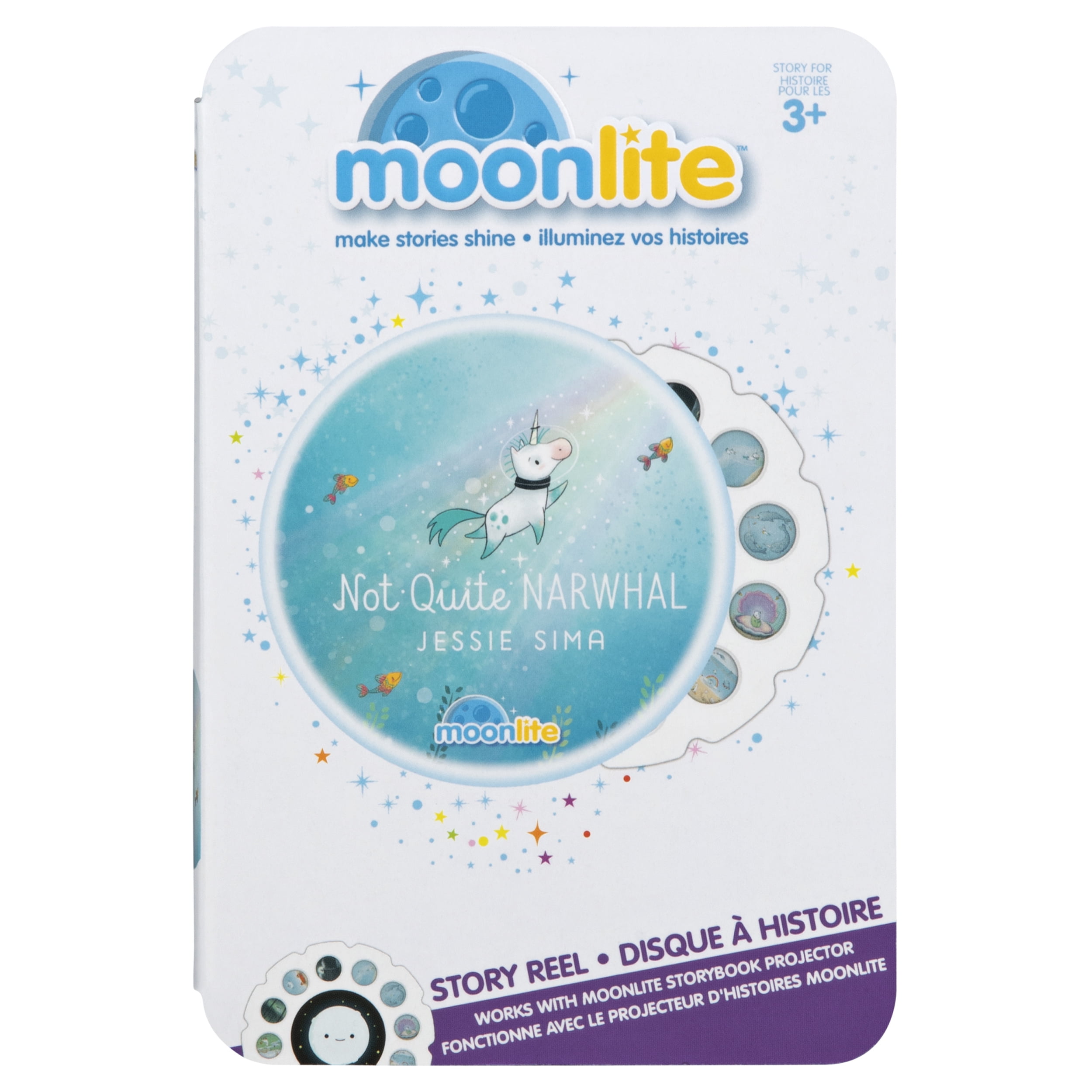 for Ages 3 and Up Moonlite Not Quite Narwhal Story Reel for Storybook Projector