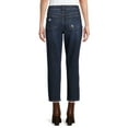 thumbnail image 2 of Time and Tru Women's High Rise Slim Boyfriend Crop Jeans, 2 of 5