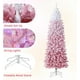thumbnail image 5 of Historyli Árbol de Navidad de 1,4 m con luces artificiales de nieve, base plegable, color blanco y rosa, para fiestas en casa y oficina, 5 of 8