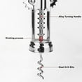 thumbnail image 2 of Wisolt Manual Wine Opener,2-in-1 Corkscrew,Stainless Steel Winged Bottle Opener,Silver 04, 2 of 5