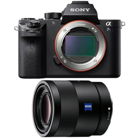 Sony a7S II Full-frame Mirrorless Interchangeable Lens Camera Body 55mm Lens Bundle includes a7S II Body and Sonnar T* FE 55mm F1.8 ZA Full Frame Camera Lens