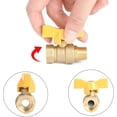 thumbnail image 5 of Válvula de bola de 1/4 de pulgada, válvula de cierre de flujo total, válvula de bola de latón de 1/4 de pulgada con manija de mariposa, 5 of 5