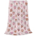 thumbnail image 2 of Balery Strawberry Cake Manta de Felpa Suave y Acogedora – Cobija de Franela Aterciopelada para Cama, Lavable y Cálida para Sofá, Mascotas, Transpirable-60"x50", 2 of 7