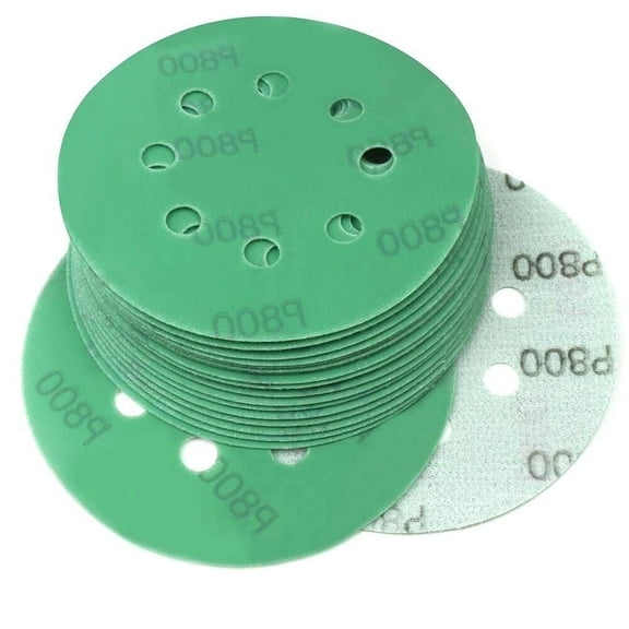 SATC 50 Pcs 5inch Sanding Discs 800 Grit Hook Loop Wet Dry Sandpaper Orbital Sander Pad