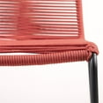 thumbnail image 6 of Shasta 26" Outdoor Metal and Brick Red Rope Stackable Counter Stool - Set of 2, 6 of 11