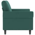 thumbnail image 2 of vidaXL Sofa 2 Places Vert Foncé 120 cm Velours, 2 of 5