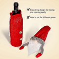 thumbnail image 4 of Tizzy Christmas Dwarf Wine Bottle Stopper, Handmade In Sweden.wine Bottle Decoration Santa Claus Bottle Bag With Drawstring Holiday Home Christmas Dec, 4 of 5