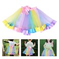 thumbnail image 2 of KAKOWELY Falda de tul de Pascua para niñas, falda de princesa abullonada, falda de fiesta, falda de tul colorida, falda multicolor para niñas, 2 of 5