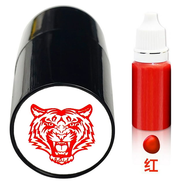 Golf Ball Stamper Stamp Marker Impression Seal Quick-dry Plastic Multicolors Golf adis Accessories Symbol Gift For Golfers Red Tiger