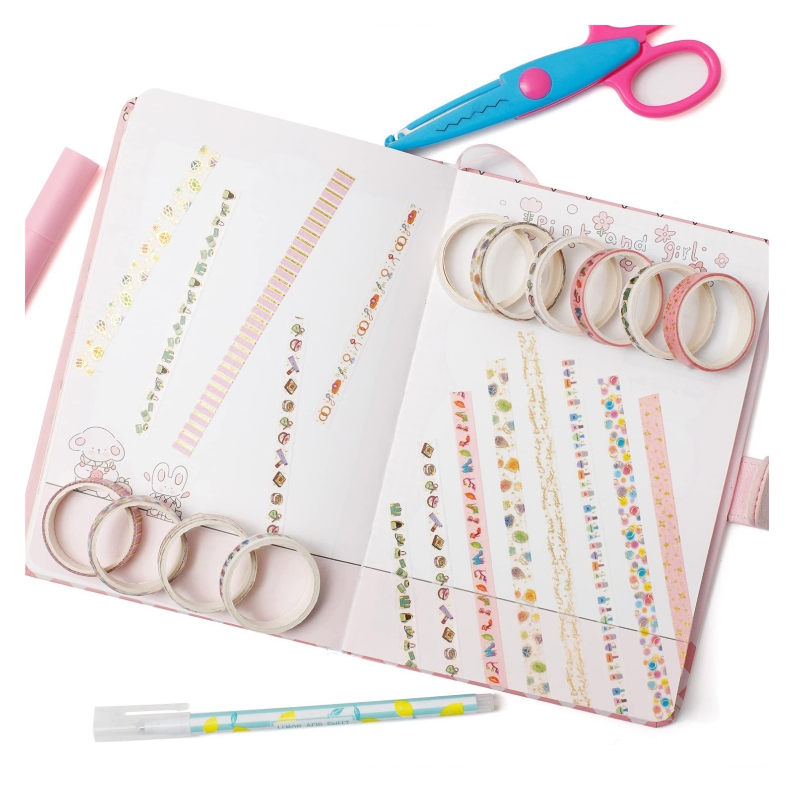 10 Rolls Sparkling Washi Tape Set 8mm Skinny Gold Foil Decorative Masking Washi Tapes for Bullet Journal,Scrapbook, Planner, DIY Crafts (Urban Beauty)