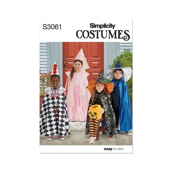 Simplicity Sewing Pattern 3061 - Children's Costumes, Size: A (3-8)