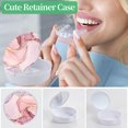 thumbnail image 4 of TIHYWR Retainer Case, Denture & Orthodontic Aligner Case with Mirror & Ventilation, Pink Marble, 4 of 7