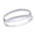 thumbnail image 3 of 1/4 CT Round Cut Natural White Diamond Enhancer Engagement Wrap Ring For women In 10K Solid White Gold (Color: I-J, Clarity: I2-I3, 0.25 Cttw) -6.5, 3 of 8
