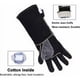 thumbnail image 2 of Guantes de cuero resistentes al calor y al fuego con costuras de Kevlar, guantes de protección térmica para trabajos con metales calientes a temperaturas extremadamente altas (16 pulgadas,, 2 of 5