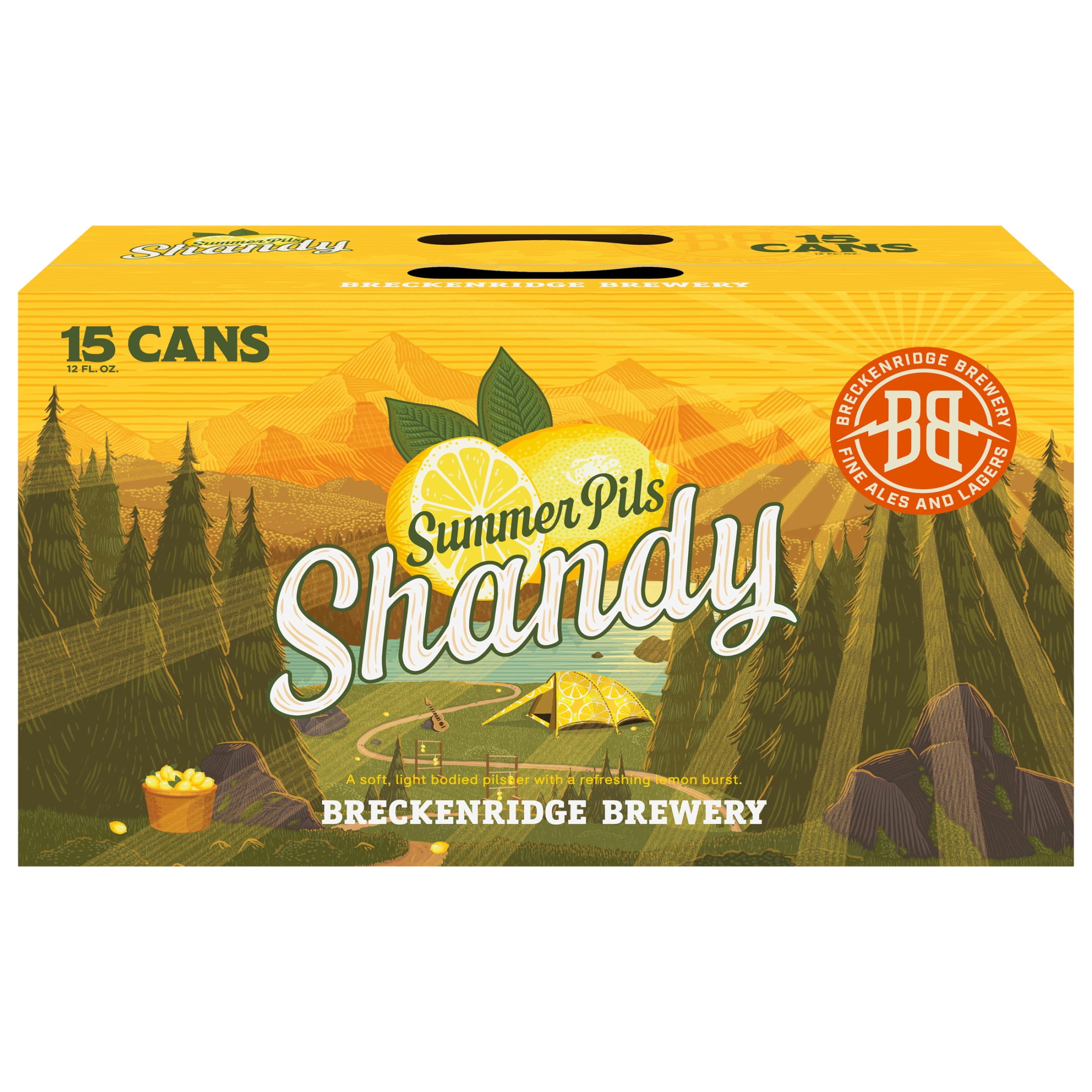 Breckenridge Brewery Shandy Summer Pils Shandy Craft Beer, 15 Pack, 12 fl oz Aluminum Cans, 4.5% ABV